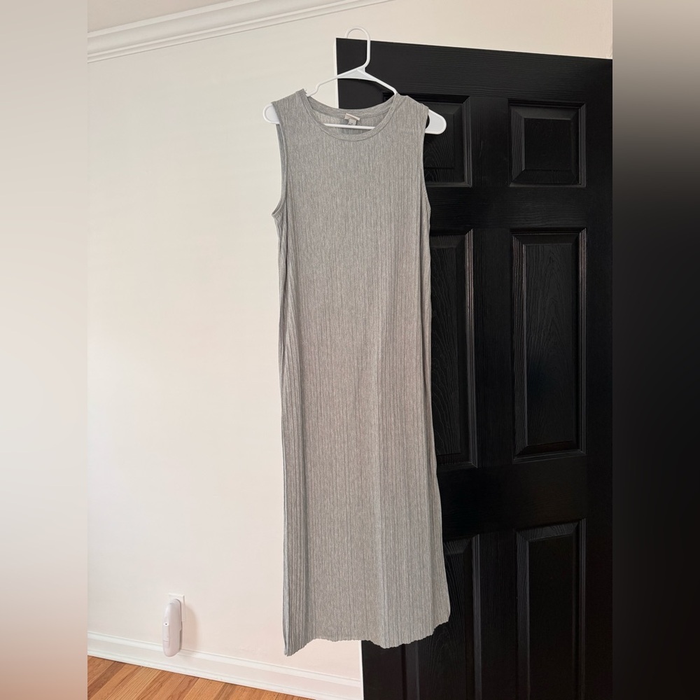 a new day Sleeveless Light Gray Ribbed Maxi Dress